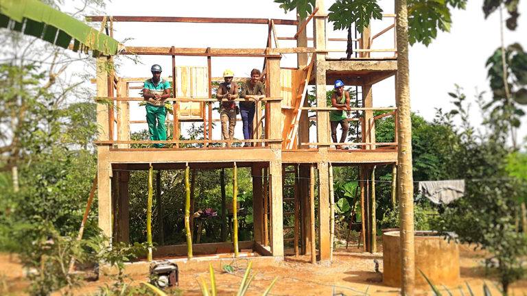 Bauarbeiten am Gästehaus auf der Farm Gavisa